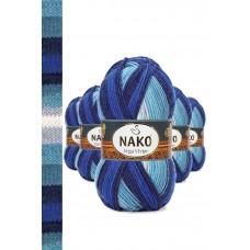 5 Adet Vega Stripe Premium Akrilik El Örgü İpi Yünü No: 82423 