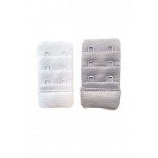 2 Adet Agraf Sütyen Uzatma Kopçası 3 Sıra / 2 Kanca  Beyaz Gri 