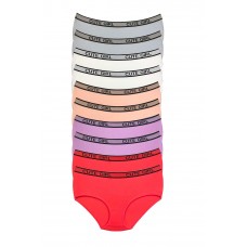 10 Adet Yüksek Bel Kalın Lastikli Beli Yazılı Kadın Şort Külot 