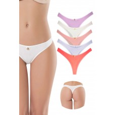 5 Adet Pamuklu Kadın Klasik Tanga Soft Renkler 