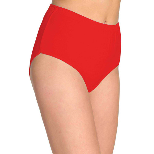 Tutku Kadın Yüksek Bel Bato Kalın Lastik Külot Kırmızı