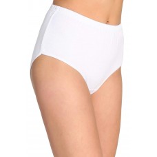 Tutku Kadın Yüksek Bel Bato Kalın Lastik Külot Beyaz 