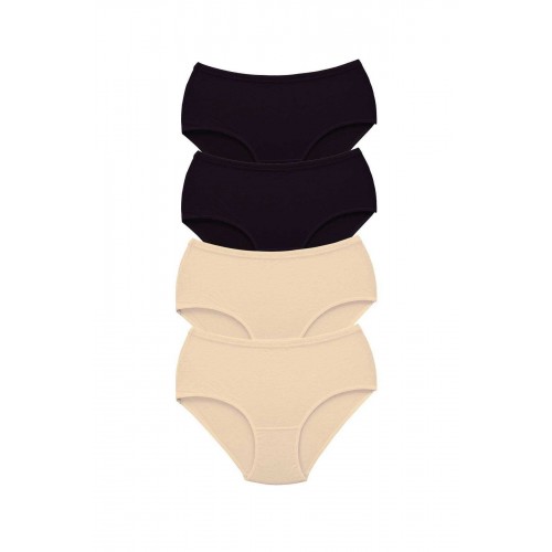 4 Adet Tutku Kadın Yüksek Bel Bato Kalın Lastik Külot S2
