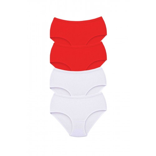 4 Adet Tutku Kadın Yüksek Bel Bato Kalın Lastik Külot S7