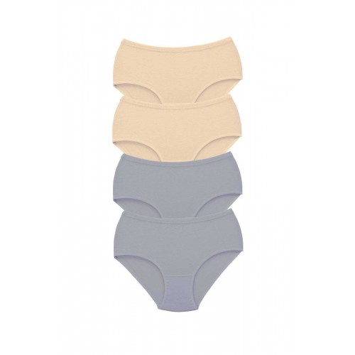 4 Adet Tutku Kadın Yüksek Bel Bato Kalın Lastik Külot S8