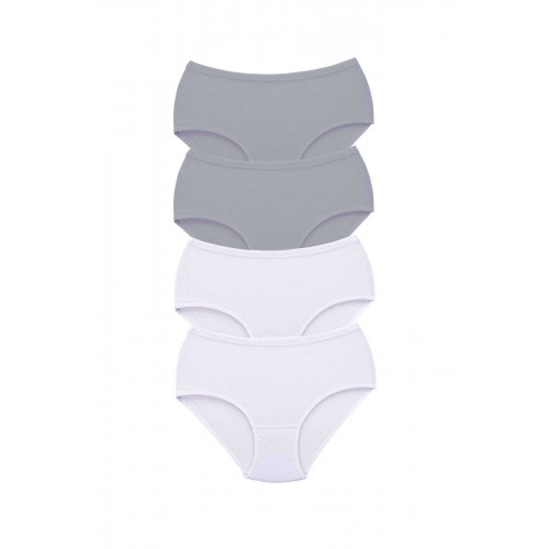 4 Adet Tutku Kadın Yüksek Bel Bato Kalın Lastik Külot S10