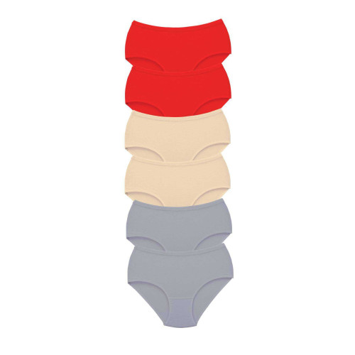 6 Adet Tutku Kadın Yüksek Bel Bato Kalın Lastik Külot S17