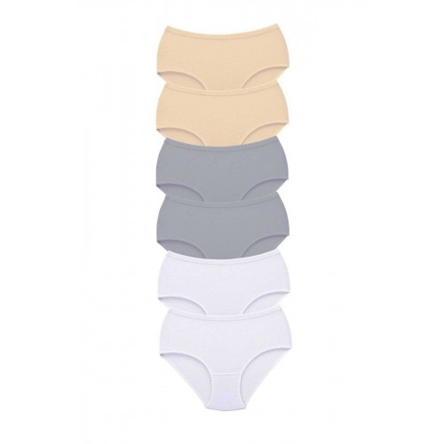 6 Adet Tutku Kadın Yüksek Bel Bato Kalın Lastik Külot S20