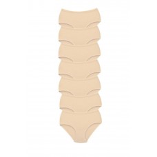 7 Adet Tutku Kadın Yüksek Bel Bato Kalın Lastik Külot Ten