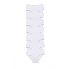 7 Adet Tutku Kadın Yüksek Bel Bato Kalın Lastik Külot Beyaz