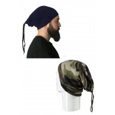 2 Adet Polar İpli Bere ve Boyunluk Lacivert Kamuflaj 