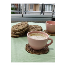 El Yapımı Hasır Bardak Altlığı Fincan Çay Kupa Altlığı Hasır Bardak Altlığı 6 Adet Royaleks-BLSSGS10 