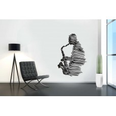 Saksafon Çalan İnsan Duvar Stickerı 