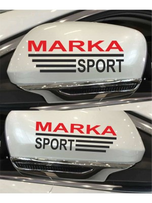Sport Ayna İstediğiniz markada yazılır Oto Sticker Sport Ayna İstediğiniz markada yazılır Oto Sticker