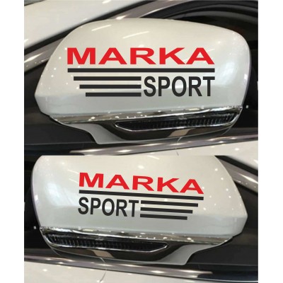 Sport Ayna İstediğiniz markada yazılır Oto Sticker Sport Ayna İstediğiniz markada yazılır Oto Sticker