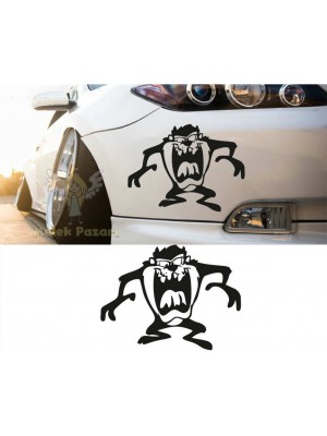 Tazmanya Canavarı Araba Sticker Tazmanya Canavarı Araba Sticker