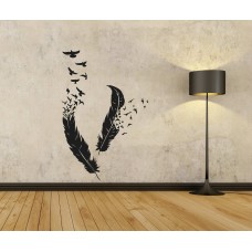 Tüyden Kopan Kuşlar Duvar Sticker 