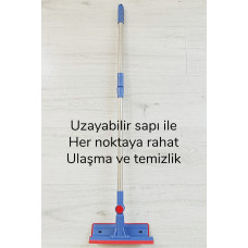 Çok Amaçlı Cam Silme Fırçası - Silikon Uçlu Çekçek - Tüy Toplayıcı Döner Başlıklı 