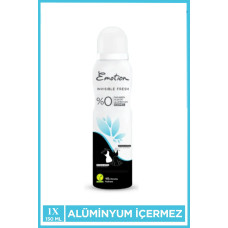 Emotion Invisible Fresh Black & White Kadın Deodorant 150ml Vegan, Leke Bırakmaz 