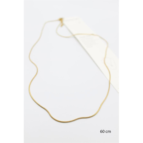 Yılan Zincir Kolye - 60cm - Altın