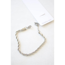 Burgu Çelik Bileklik 3mm - Gümüş