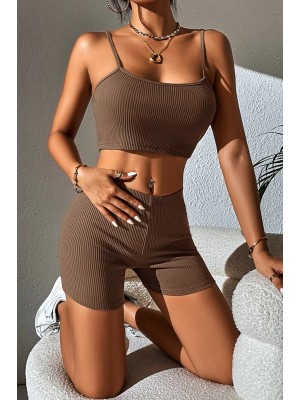 Kadın Kahverengi Şortlu Kaşkorse Gecelik Takım Kadın Kahverengi Şortlu Kaşkorse Gecelik Takım