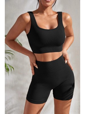 Kadın Siyah Kalın Askılı Yüksek Bel Şortlu Gecelik Takımı Kadın Siyah Kalın Askılı Yüksek Bel Şortlu Gecelik Takımı