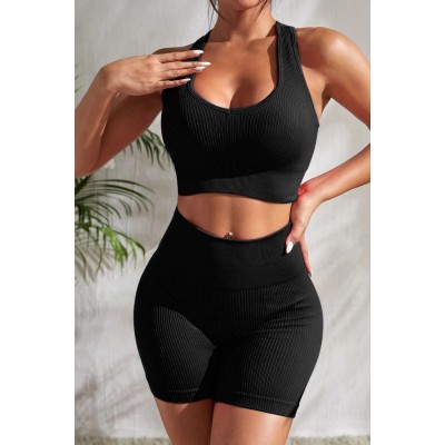 Kadın Siyah Yüksek Bel Çapraz Sırt Detaylı Şortlu Gecelik Takım Kadın Siyah Yüksek Bel Çapraz Sırt Detaylı Şortlu Gecelik Takım