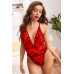 Kadın Kırmızı Dantel Sırtı Ip Detaylı Babydoll