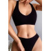 Kadın Siyah Seamless Tanga Sütyen Takım