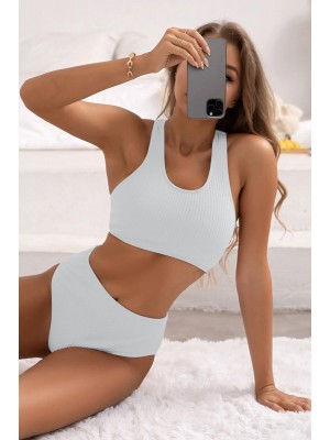 Kadın Beyaz Çapraz Sırt Detaylı Iç Çamaşır Takımı