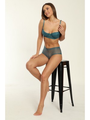 Kadın Yeşil Şortlu Push Up Sütyen Külot Takımı