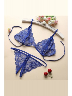 Kadın Mavi Dantelli Sütyen Külot Takımı Kadın Mavi Dantelli Sütyen Külot Takımı