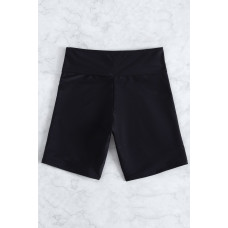 Kadın Siyah Önden Bağcıklı Deniz Şortu 