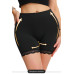 Kadın Siyah Pop Up Kalça Kaldırıcı ve Sekillendirici Dantel Paçalı Şort Külot