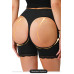 Kadın Siyah Pop Up Kalça Kaldırıcı ve Sekillendirici Dantel Paçalı Şort Külot