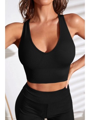Kadın Siyah Derin Göğüs Dekolteli Şık Crop Top Bluz Kadın Siyah Derin Göğüs Dekolteli Şık Crop Top Bluz