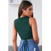 Kadın Yeşil Çapraz Bağlamalı Crop Top Büstiyer
