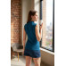 Kadın Mavi Kolsuz Balıkçı Yaka Basic Bluz